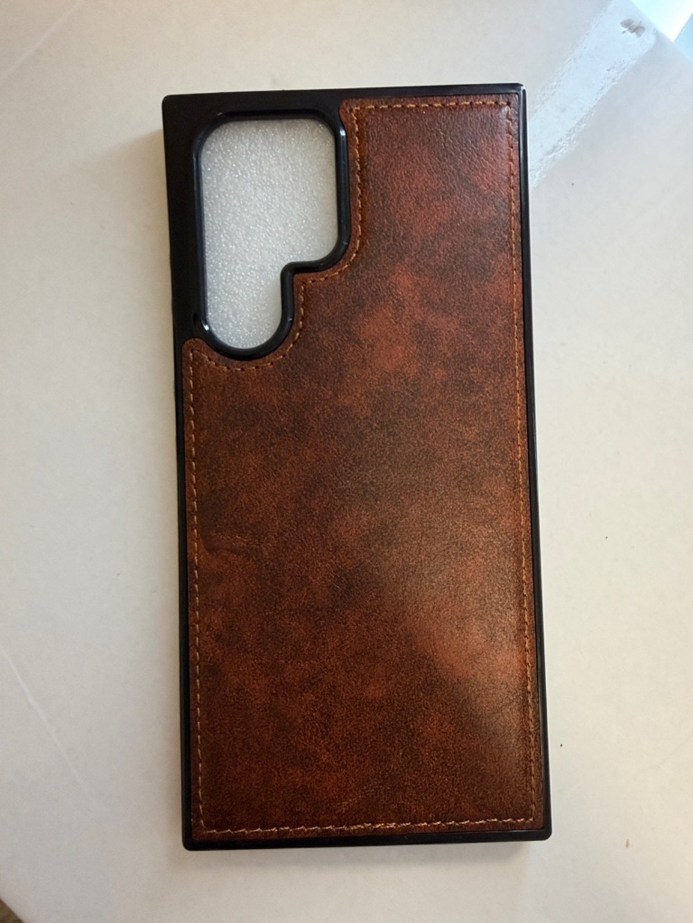 LOHASIC Brown Leatherette Phone Case